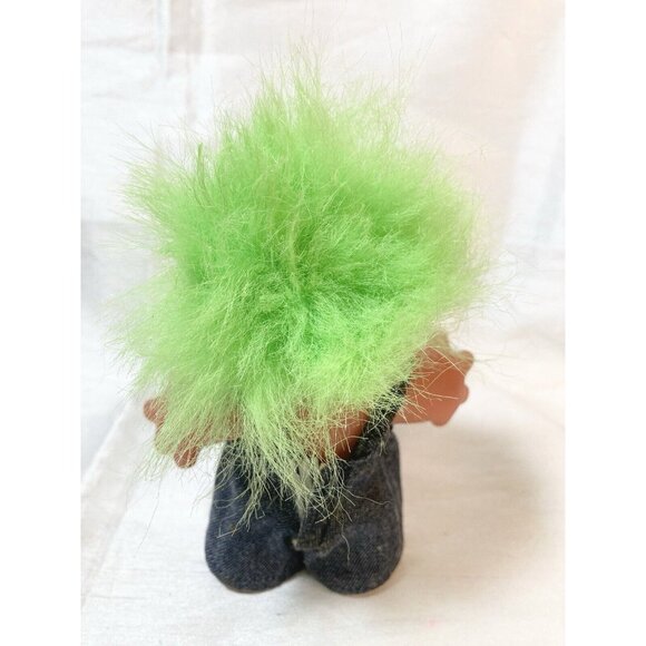Vintage 1986 D.A.M Troll Farmer Overall Green Short Hair - Picture 4 of 7